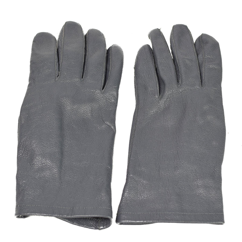 Gants en cuir d'origine de l'armée allemande gris, édition militaire tactique excédentaire