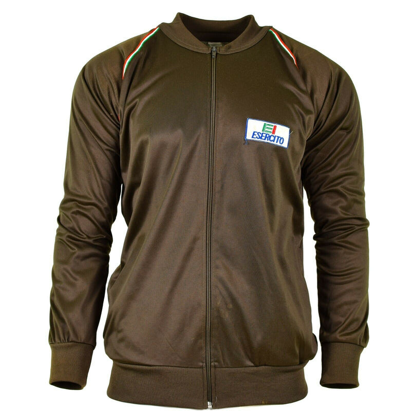 Veste de survêtement d'entraînement de l'armée italienne authentique, veste de sport militaire vintage