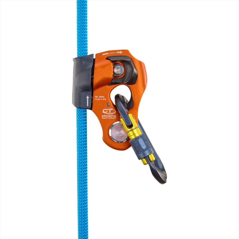 Technologie d'escalade CRIC PROGRÈS CAPTURE PULLEY Aluminium en acier inoxydable orange