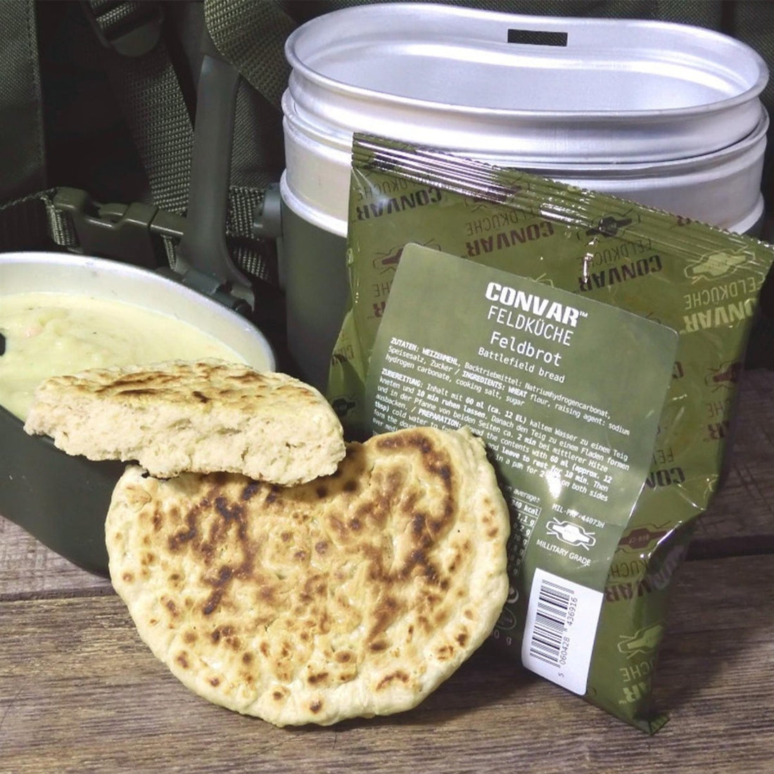 CONVAR Field Bread Mix Longue durée de conservation Camping Nourriture d’urgence en plein air
