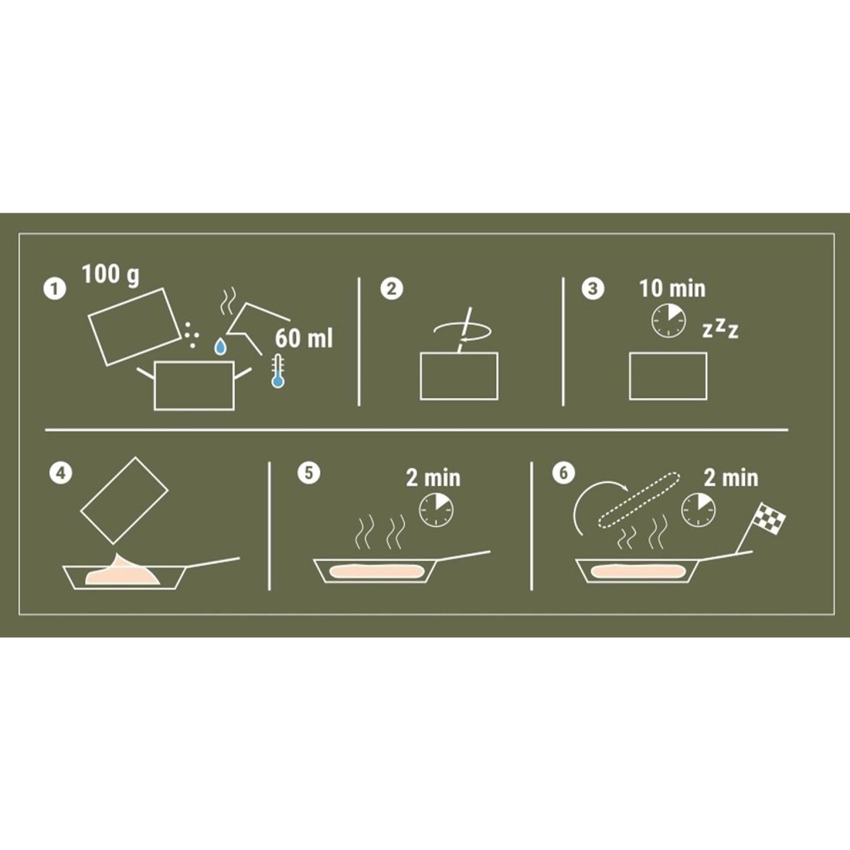 CONVAR Field Bread Mix Longue durée de conservation Camping Nourriture d’urgence en plein air
