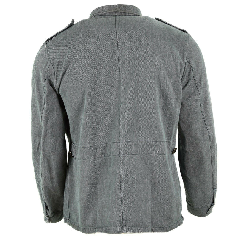 Genuine Swiss army work jacket denim military jacket grey vintage surplus