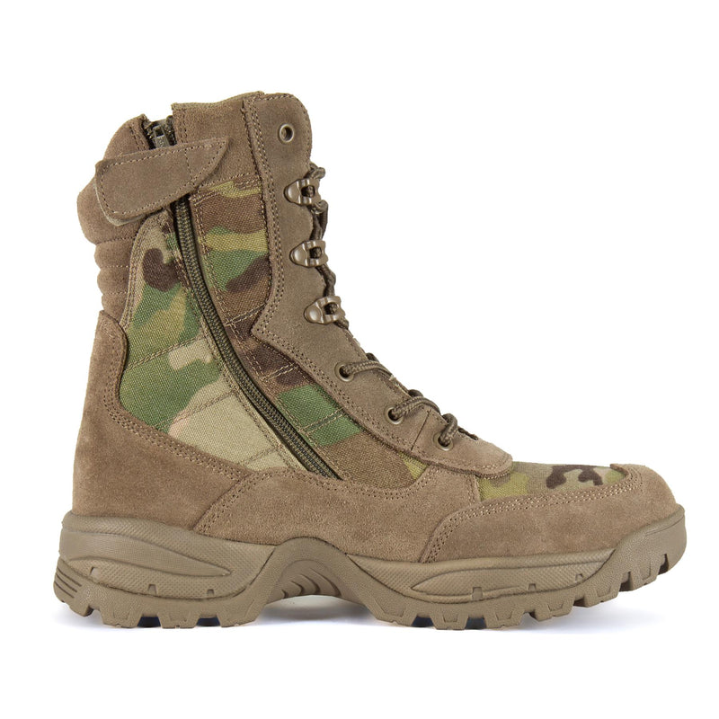 Bottes Teesar TACTICAL MULTICAM à fermeture éclair latérale pour la chasse, la randonnée, le trekking, chaussures de service