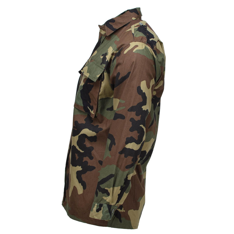Original Croatian military issue shirt cotton BDU woodland camo army surplus NEW