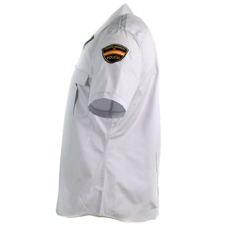 Chemise de police espagnole authentique, chemise militaire grise à manches courtes, NEUF