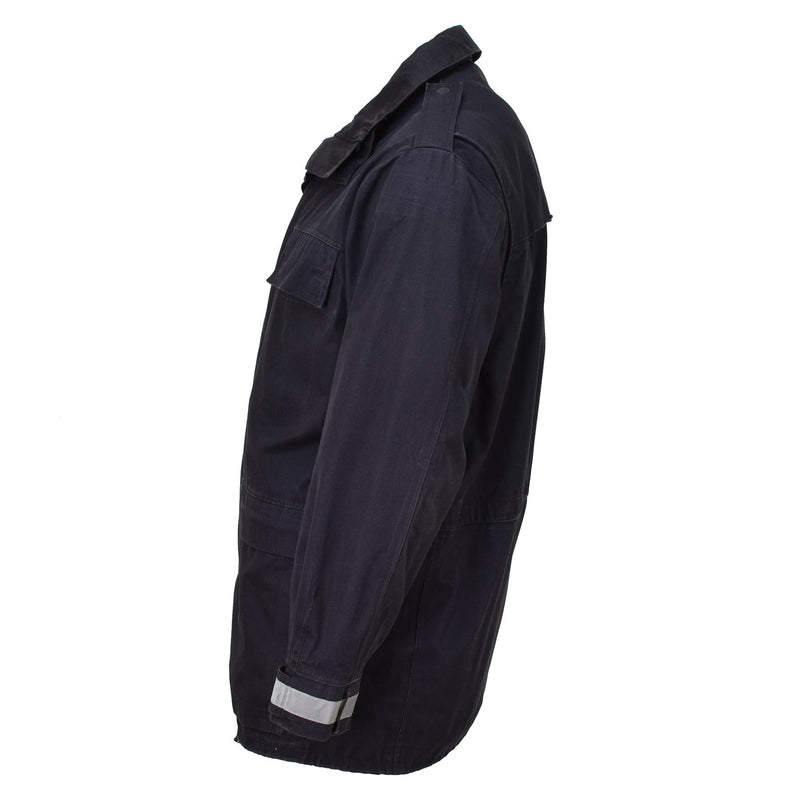 Veste de pluie noire militaire néerlandaise originale parka imperméable pour temps humide non doublée