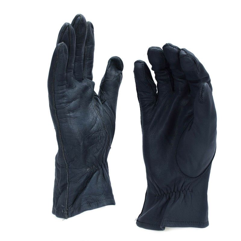 Gants d'origine de l'armée allemande. Gants militaires en cuir véritable gris fabriqués par BW