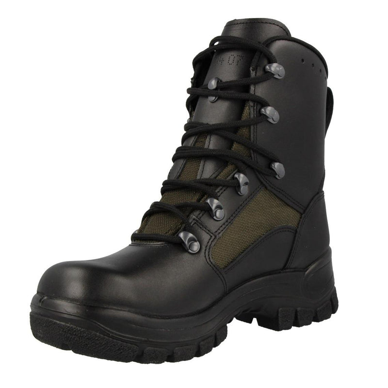 Véritables bottes de combat militaires allemandes en cuir et textile, chaussures de terrain tactiques NEUVES