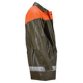 Original Swiss Civil Protection Waterproof Rain Jacket Long Coat Olive