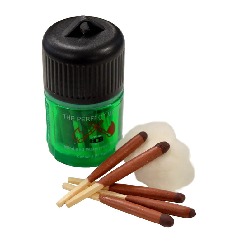 Allumettes coupe-vent et imperméables BCB 25 pièces pour allume-feu d'urgence de survie en randonnée