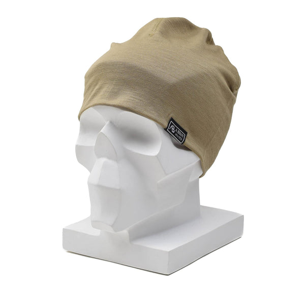 A.Blochl Bonnet en laine mérinos pour le sport, couvre-chef d'extérieur, casquette de montre respirante, coyote