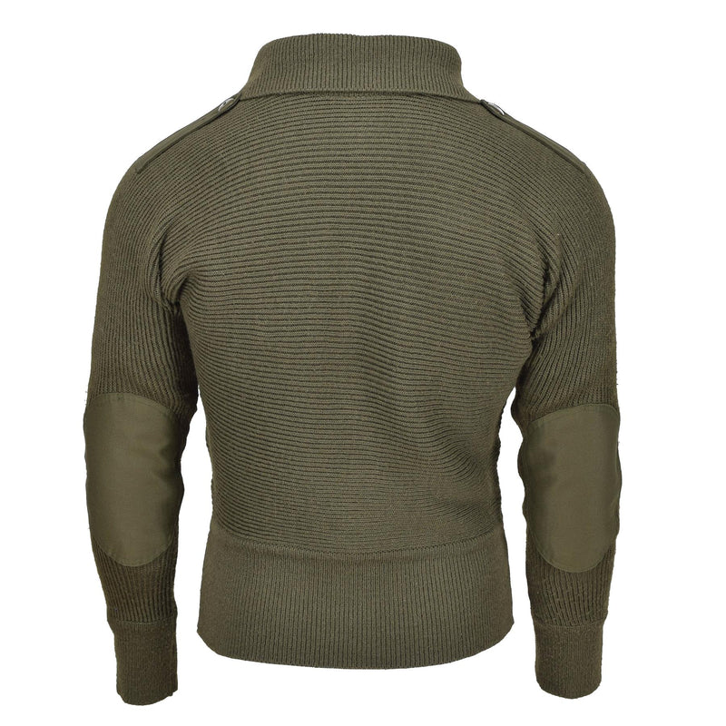 Pull alpin militaire autrichien original en tricot renforcé respirant