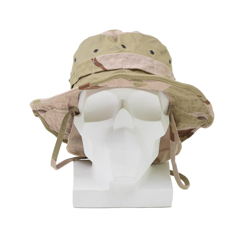 Chapeau de brousse militaire néerlandais d'origine DPM chapeau d'été à large bord camouflage désert NEUF