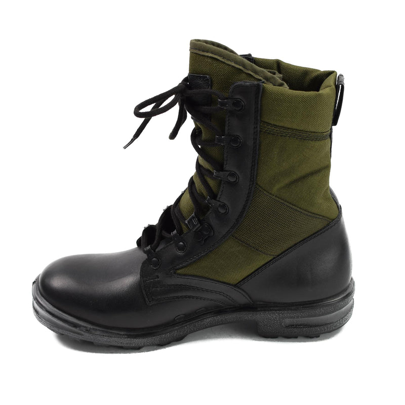 Bottes tropicales originales de l'armée allemande BALTES noir/vert OD surplus militaire NEUF