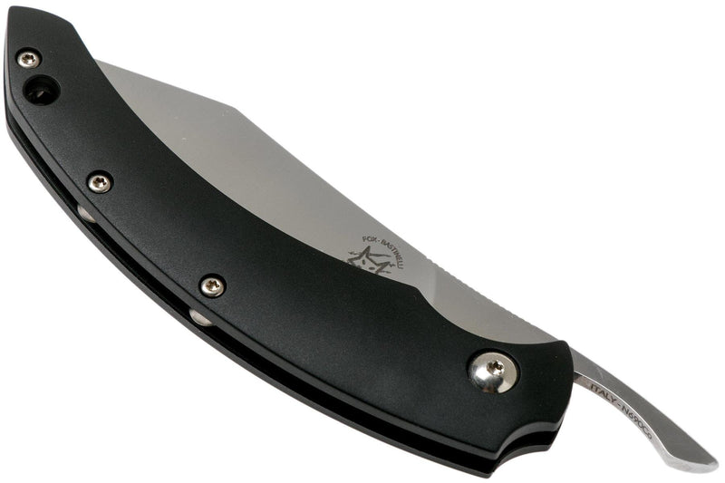 Couteau à lame fixe Fox Knives Brand Italy SLIM DRAGOTAC en acier inoxydable Noir