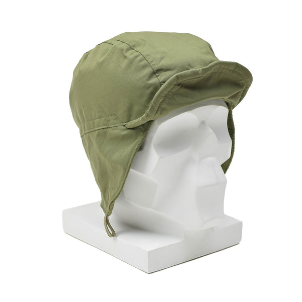 Chapeau de parachutiste néerlandais original, casquette de ranger, cache-oreilles, bord coupe-vent, surplus d'olive