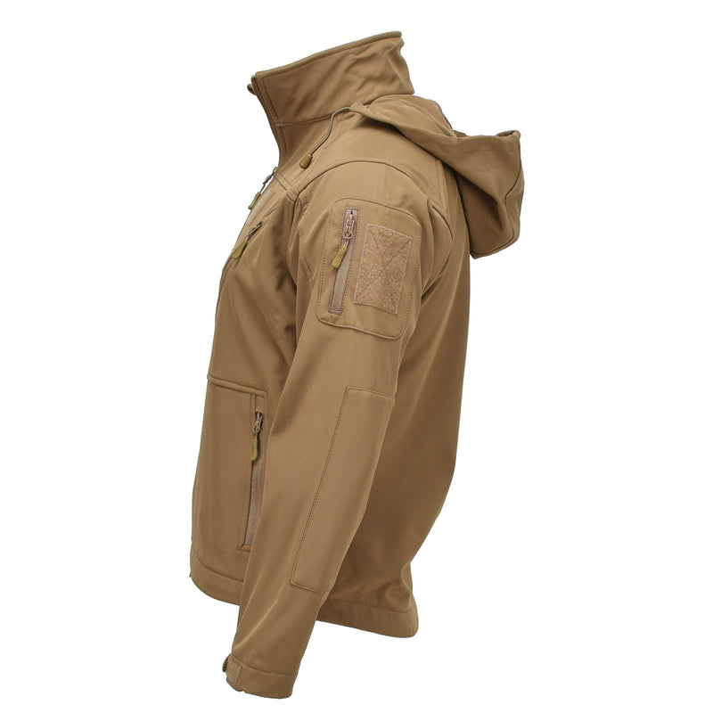 Veste de randonnée à capuche style militaire MIL-TEC SCU14 Dark Coyote