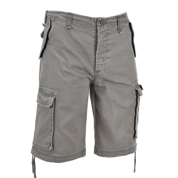 Mil-Tec Brand Military style olive prewashed moleskin paratrooper cargo shorts