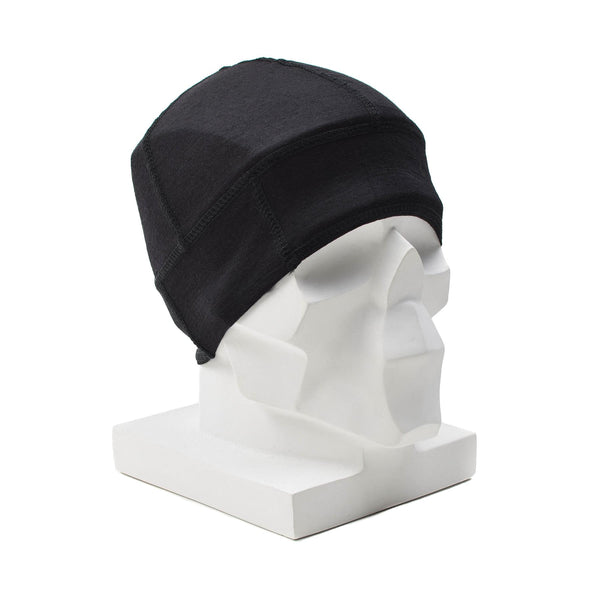 Bonnet de style militaire en laine mérinos respirante de marque Blochl noir NEUF