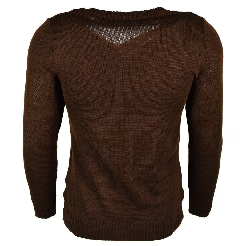 Original Bulgarian army pullover V-neck sweater brown NEW