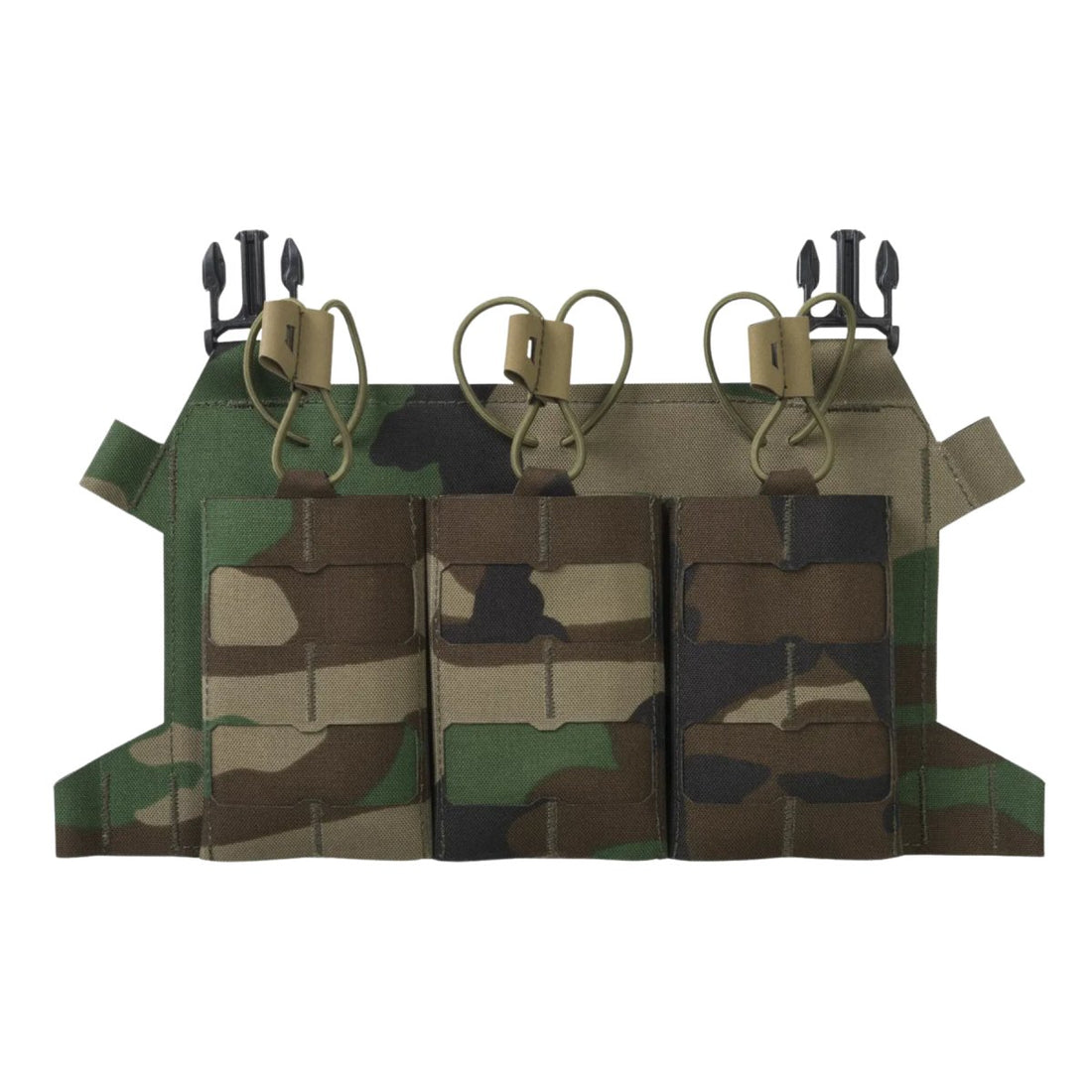 Direct Action Skeletonized Triple 223 Flap Panel Magazine Pouch Woodland Camo