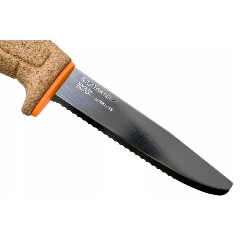 MORAKNIV Couteau dentelé flottant lame fixe universelle en acier inoxydable orange