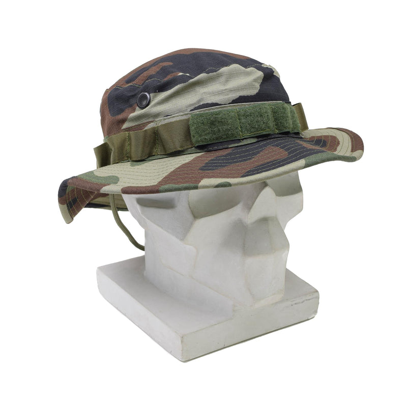 Chapeau Boonie de style armée française de marque TACGEAR, camouflage CCE, ripstop, large bord, trous d'aération