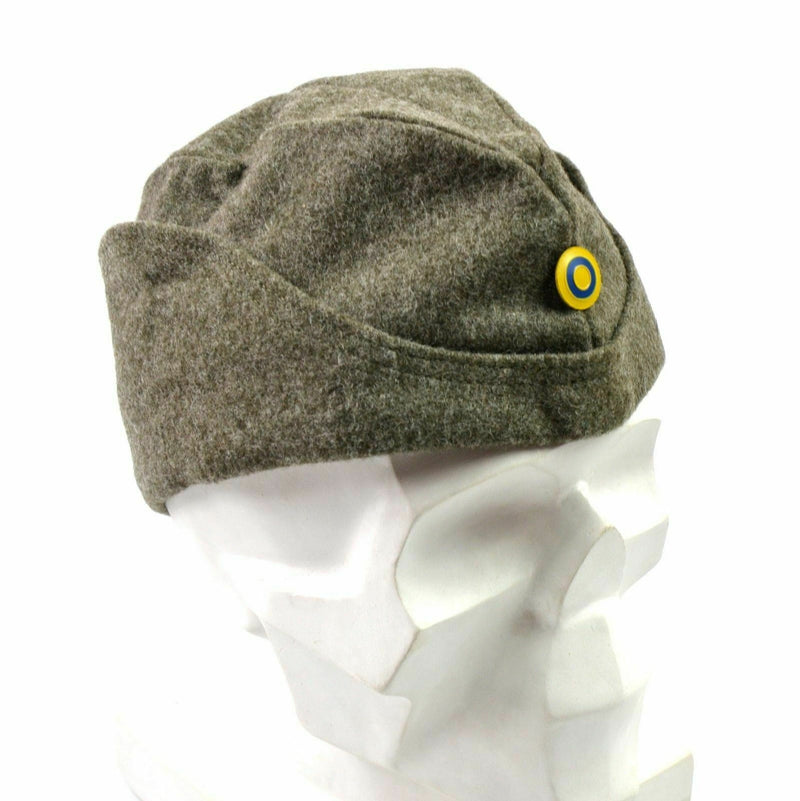 WWII Swedish army winter wool side cap military field cap garrison hat