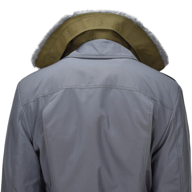 Veste de campagne originale tchèque militaire M85 style parka hiver linéaire gris