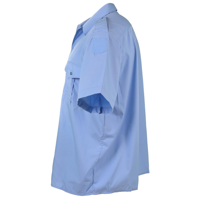 Genuine French Military Police blue cotton short sleeve shirt Gendarme NEW