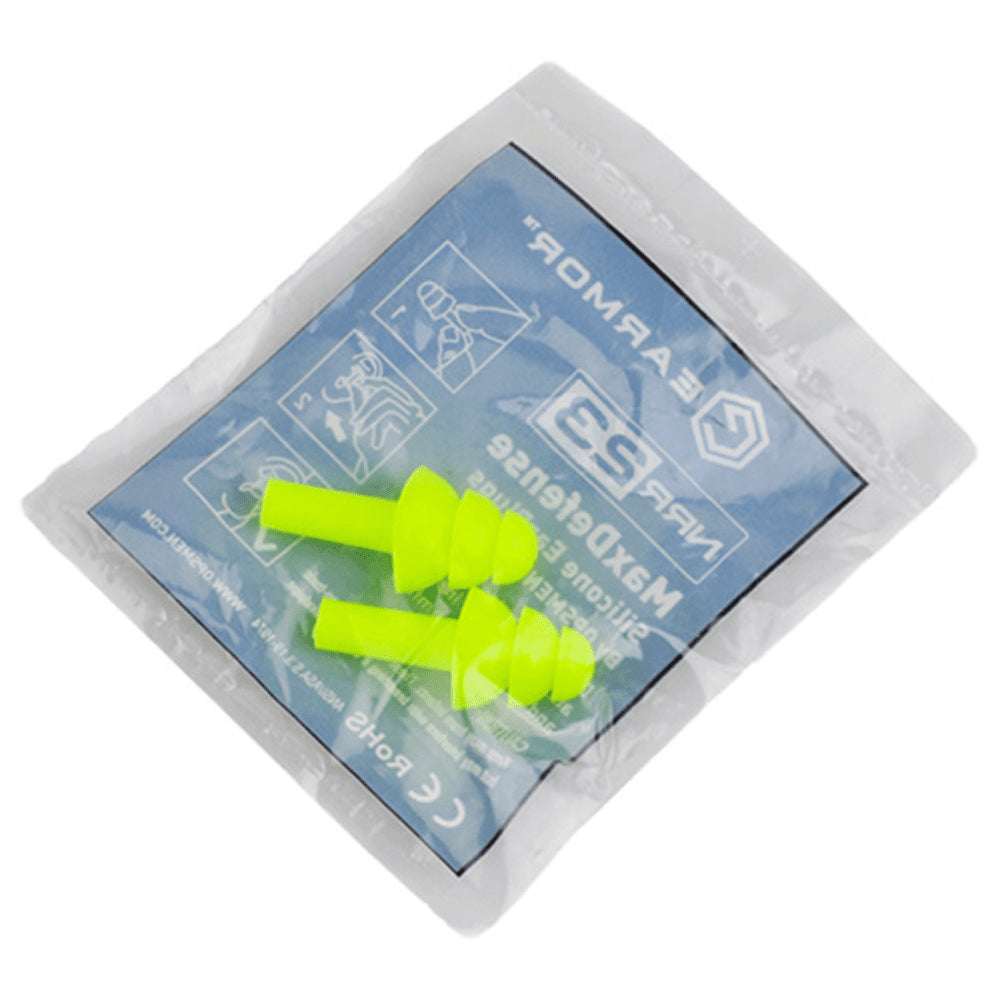 Bouchons d'oreille en silicone EARMOR M03 MaxDefense réutilisables NRR 23dB vert