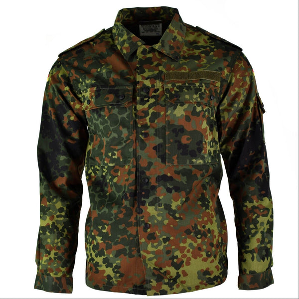 Original GERMAN ARMY SHIRT ZIPPED flecktarn camo tactical combat BW Army issue