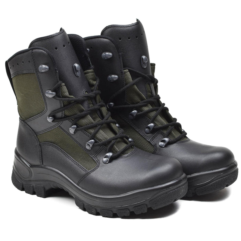 Véritables bottes de combat militaires allemandes en cuir et textile, chaussures de terrain tactiques NEUVES