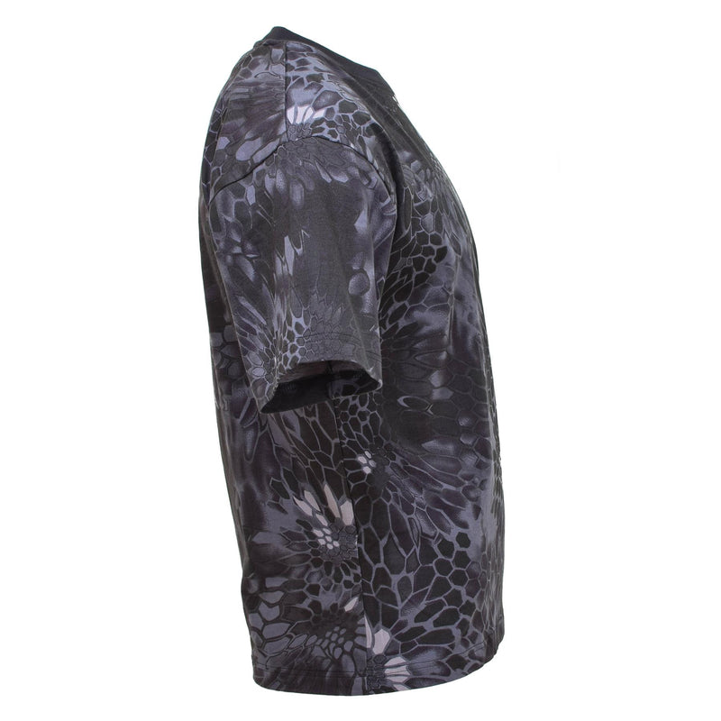 T-shirt de style armée américaine MFH à manches courtes, maillot de corps respirant, motif camouflage serpent