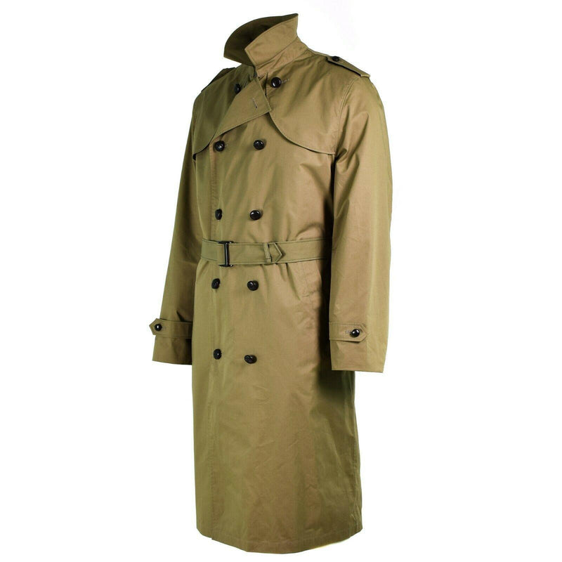 Manteau d'officier formel kaki de l'armée néerlandaise originale pour hommes avec doublure NEUF