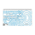 Ecopybook Tactical Scout's Ruler NATO UA Military Map Tool Blue Border