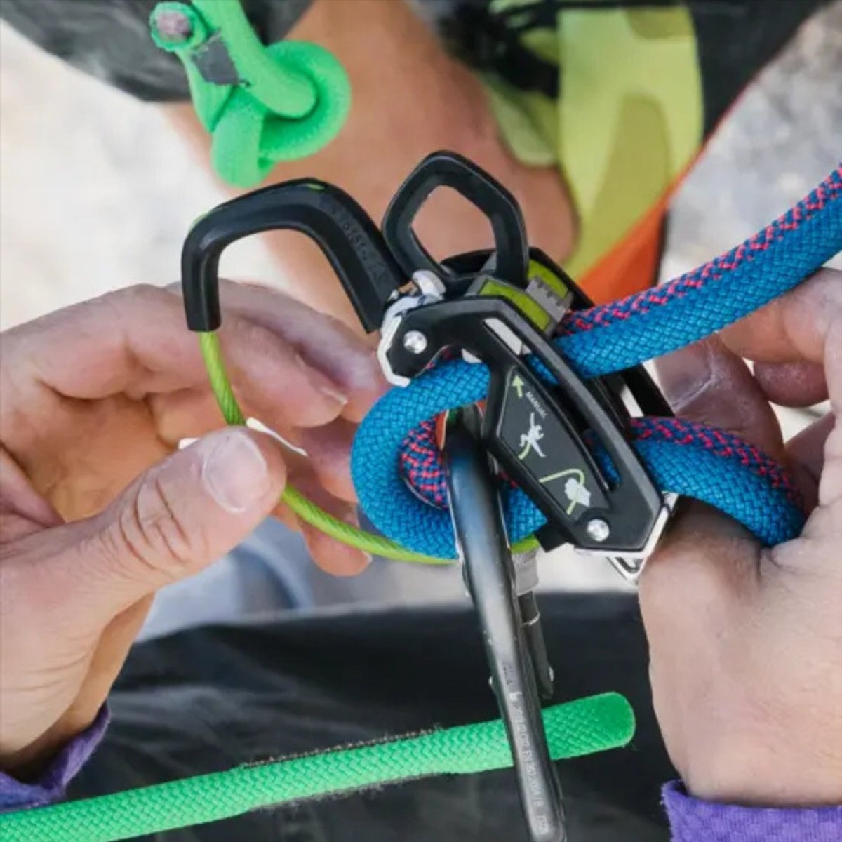 Assureur Edelrid GIGA JUL Mode 2 en 1 Compatibilité corde 8,5-10,5 mm