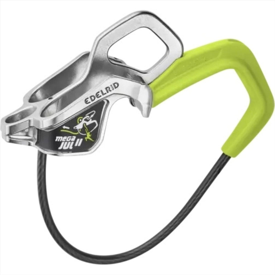 Dispositif d'assurage Edelrid Mega Jul, freinage assisté par tube automatique, escalade et rappel