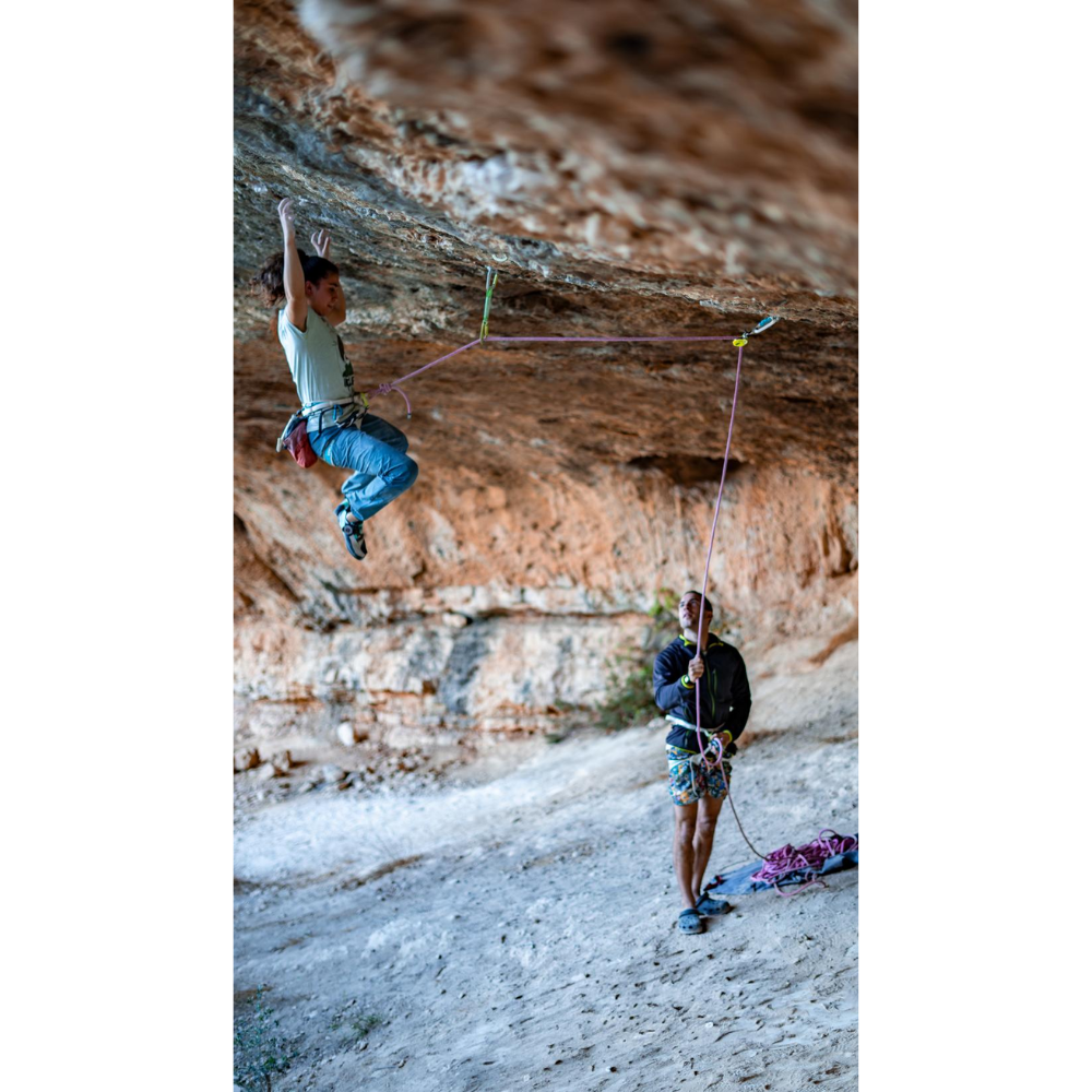 Edelrid Ohmega Climbing Brake Assistant with Pulley 8.6–10.5mm Rope Oasis