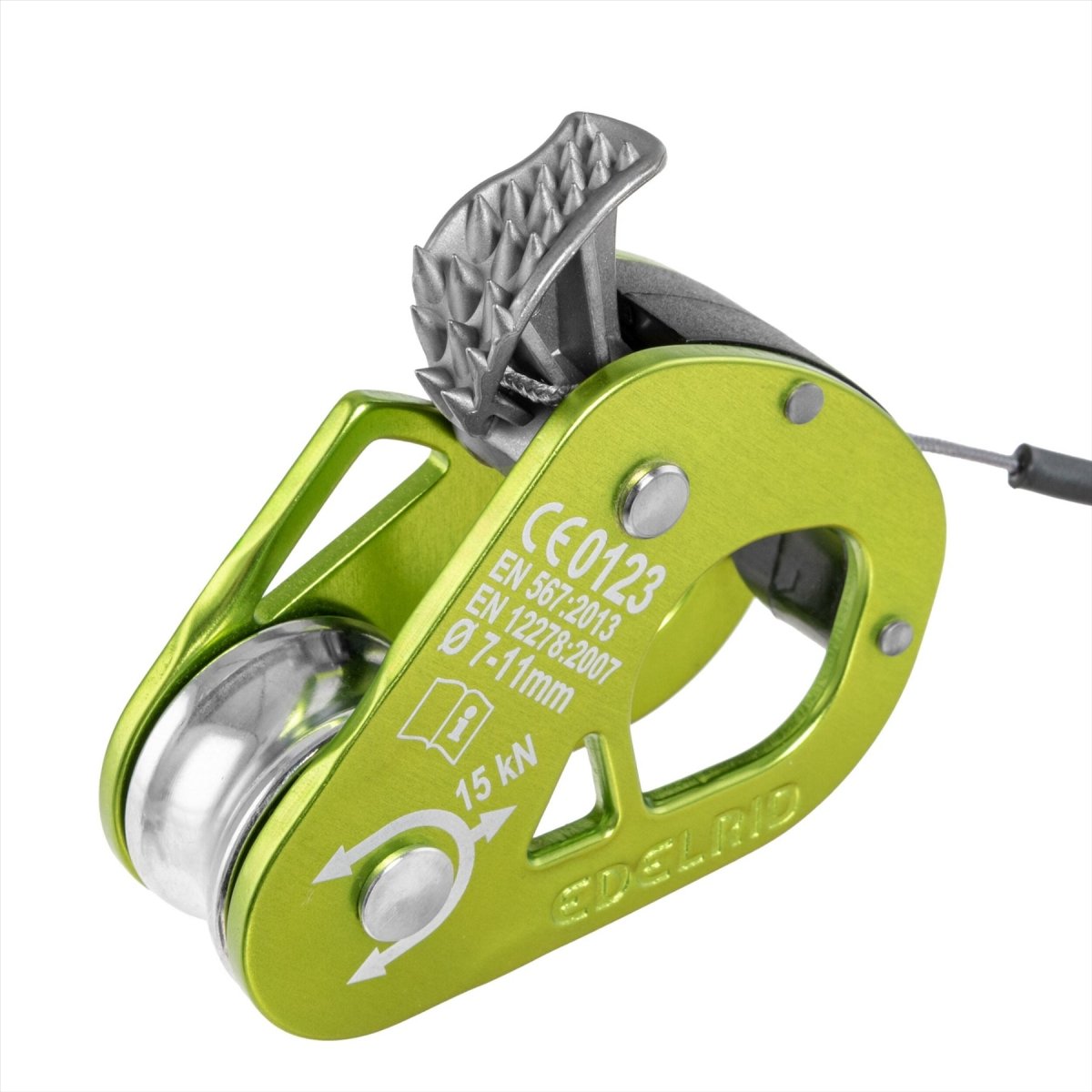 Edelrid SPOC Poulie d'escalade Équipement d'escalade léger en aluminium Jaune