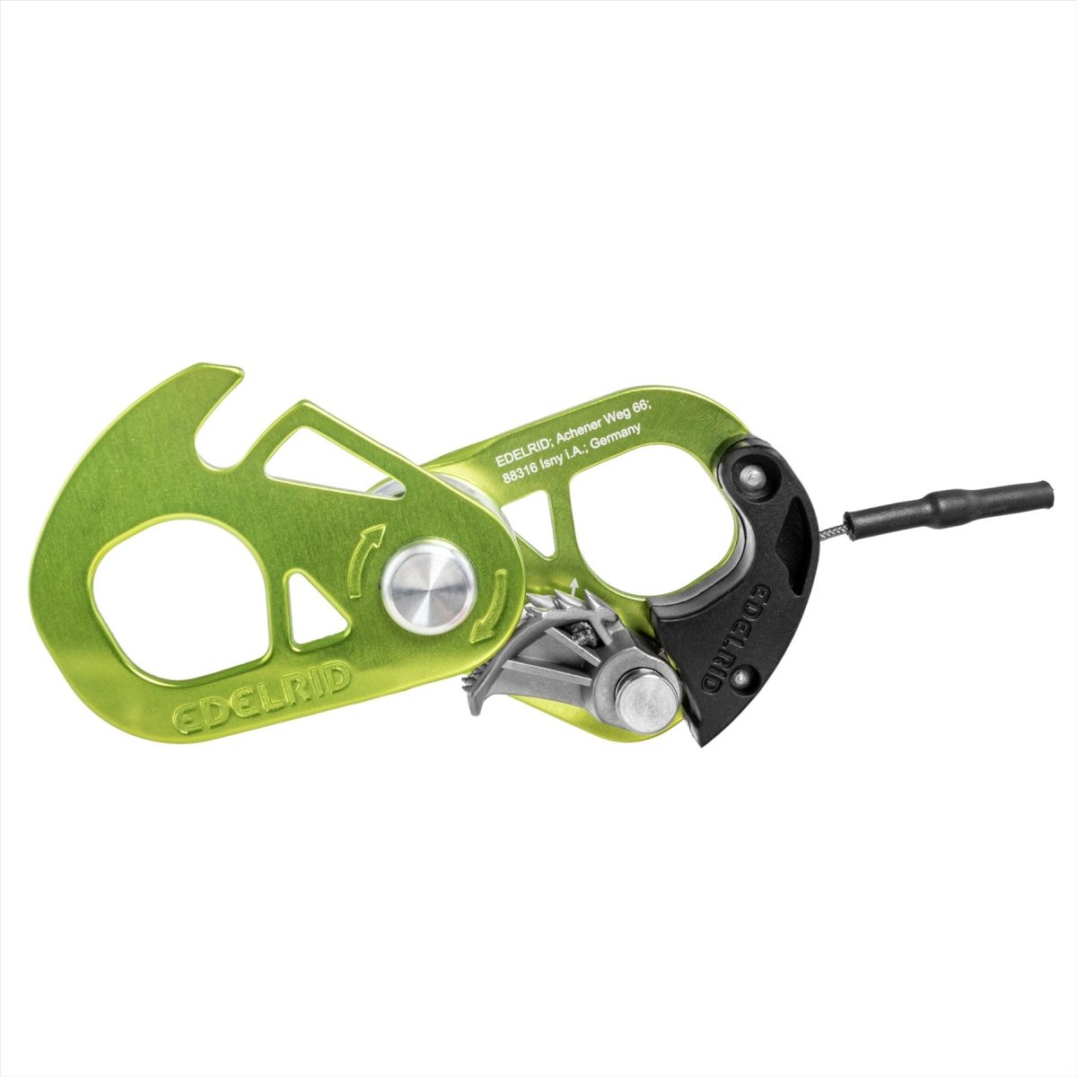 Edelrid SPOC Poulie d'escalade Équipement d'escalade léger en aluminium Jaune