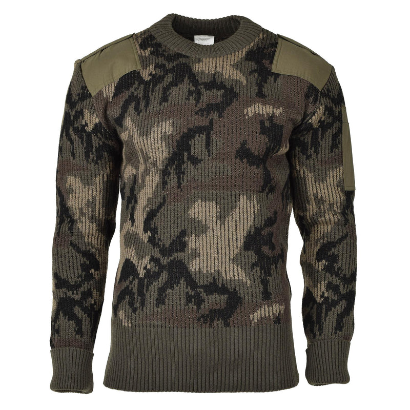 Pull original de l’armée chilienne pull camouflage bodywarmer pull en tricot NOUVEAU