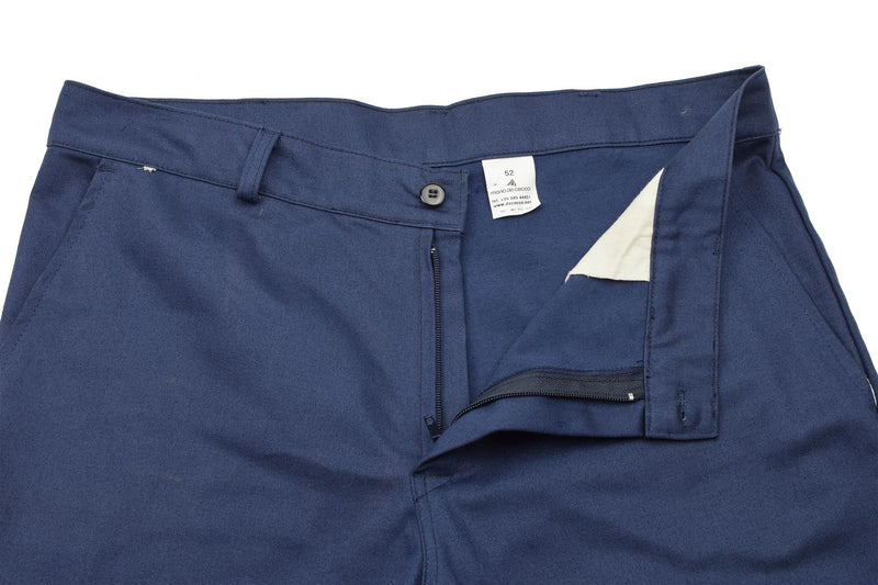 Pantalon de travail militaire italien d'origine Pantalon de surplus militaire bleu en coton neuf