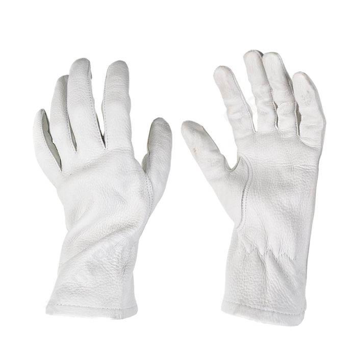 Gants de parade en cuir blanc d'origine de l'armée allemande, édition militaire excédentaire