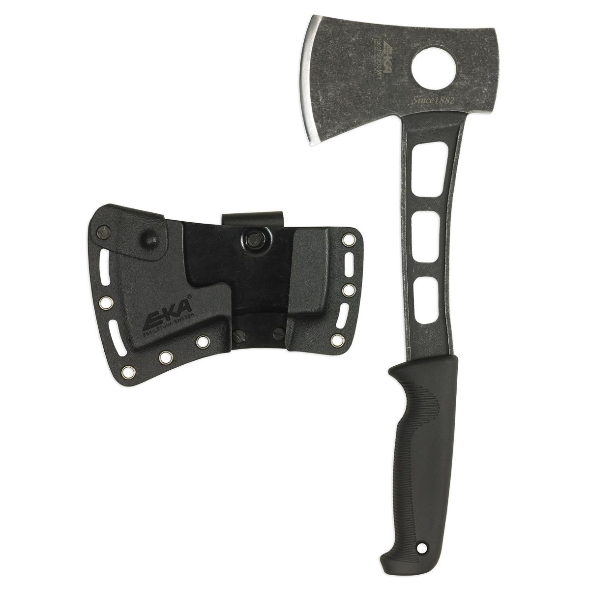 Hache à main EKA HatchBlade W1 de marque EKA, manche léger en G10 noir, acier 12C27