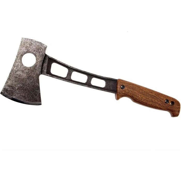 Hache légère EKA HatchBlade W1 avec lame en acier inoxydable 12C27 et manche ergonomique en bois pour des tâches de coupe de précision