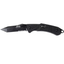 EKA Brand Swede 9 folding knife 57 HRC 12C27 steel fire starter black handle - GoMilitar