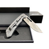 EKA Brand Swedish Classic 8 couteau de poche manche en titane lame en acier inoxydable 57 HRC
