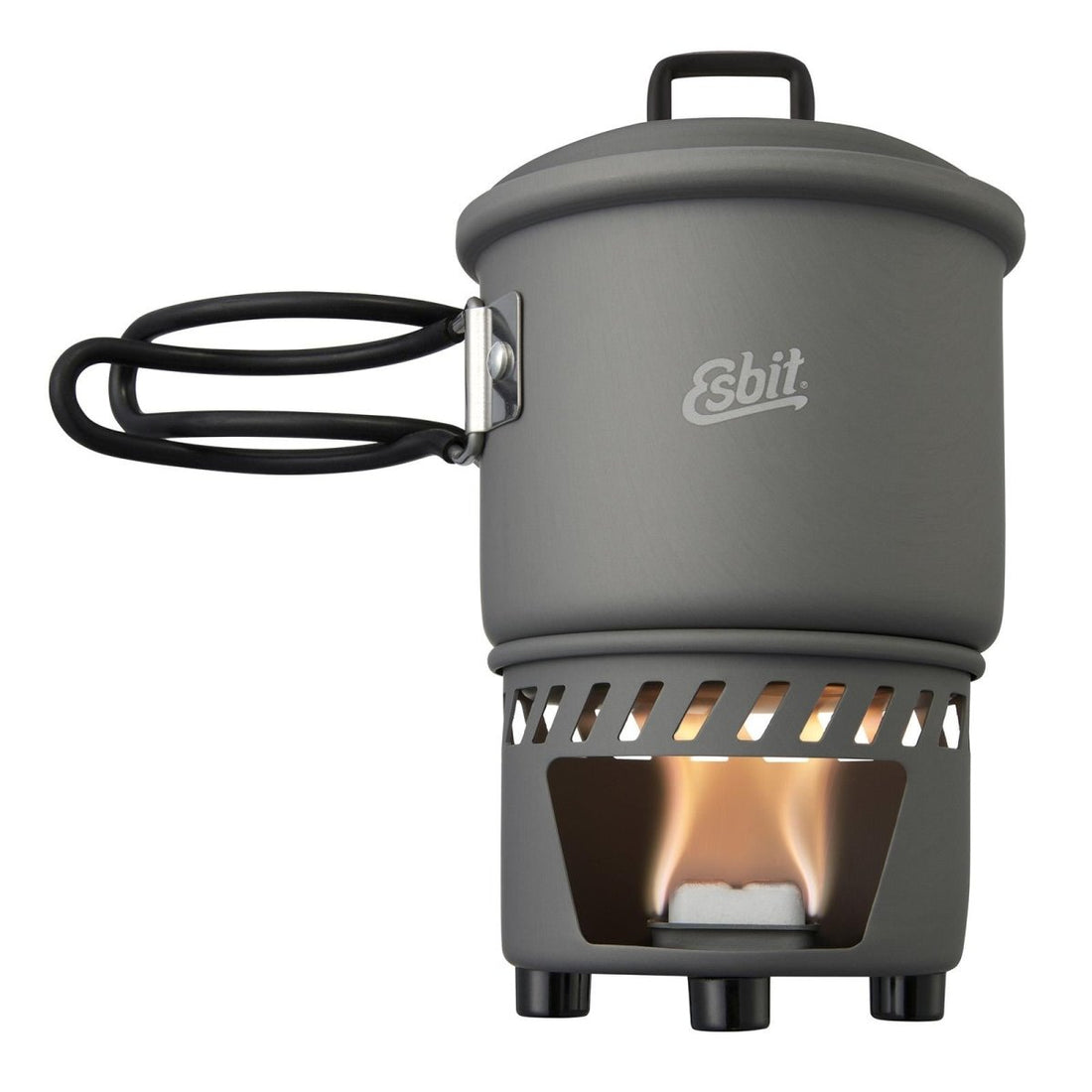 Ensemble de cuisine de marque ESBIT, réchaud à combustible solide, camping, survie, eau, chauffage des aliments