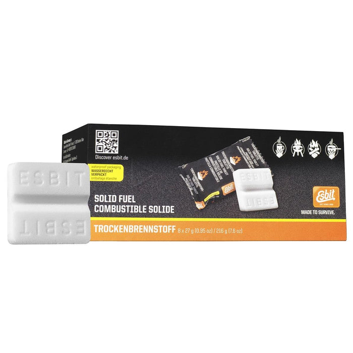 Esbit Combustible solide comprimés 8 x 27g Marque de haute qualité pour poêle ou allume-feu - GoMilitar
